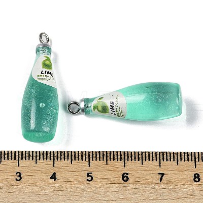 Transparent Resin Pendants RESI-D074-03B-1