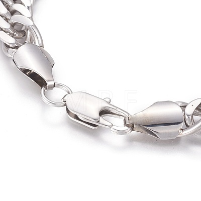 304 Stainless Steel Wheat Chain Bracelets BJEW-L665-07P-1