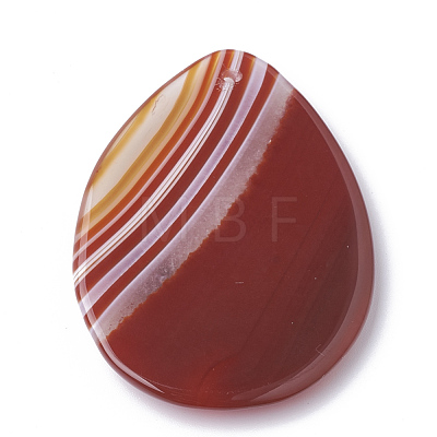 Dyed Natural Striped Agate/Banded Agate Pendants G-S280-01-1