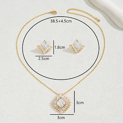 Luxury Micro-Inlaid Zircon Jewelry Set for Wedding Party Banquet. GM3936-1