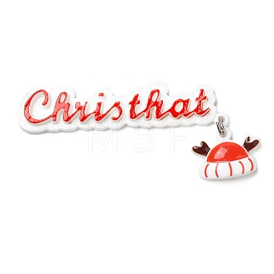Christmas Theme Opaque Resin Cabochons CRES-D011-01E-1