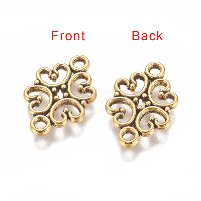 Tibetan Style Alloy Flower Links connectors X-TIBE-990-AG-RS-1