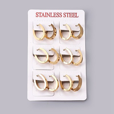 304 Stainless Steel Hoop Earrings LS-EJEW-O087-08B-1
