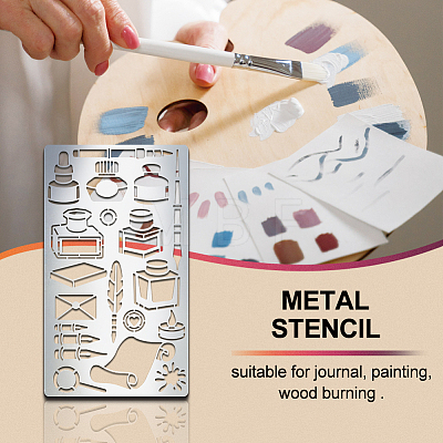 Stainless Steel Metal Stencils DIY-WH0242-268-1