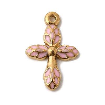 304 Stainless Steel Enamel Pendants STAS-G386-05G-1