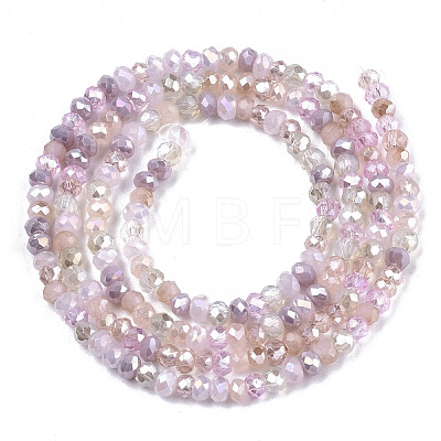 Electroplate Glass Beads Strands EGLA-S192-001B-B02-1