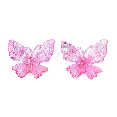 Transparent Plastic Pendants KY-N025-44G-1