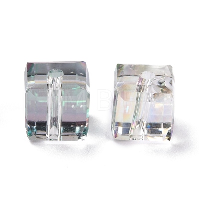 Electroplate Transparent Glass Beads EGLA-B003-01B-12-1