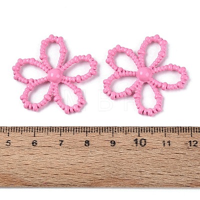 Spray Painted Alloy Flower Multi-Strand Links PALLOY-Q464-01G-1