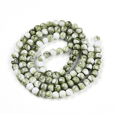 Baking Paint Glass Beads X1-DGLA-N003-8mm-C06-1