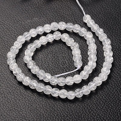 Synthetic Crackle Quartz Beads Strands GBA092-6MM-1