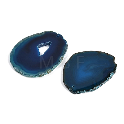 Dyed & Heated Natural Agate Slice Big Pendants GG-CBAAF67-02B-1