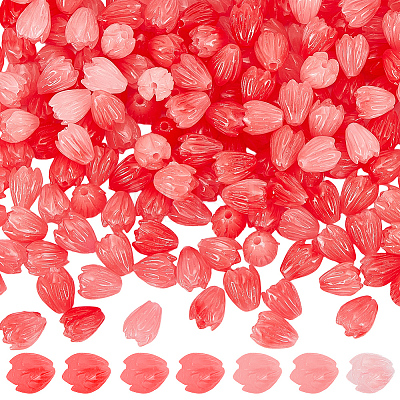 200Pcs Dyed Synthetic Coral Beads CORA-SP0001-22A-1
