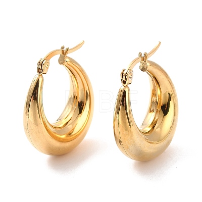 PVD Vacuum Plating 304 Stainless Steel Chunky Hoop Earrings for Women X-EJEW-F280-06B-G-1