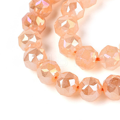 Anti-Tarnish Electroplate Glass Beads Strands GLAA-N064-8mm-05-1