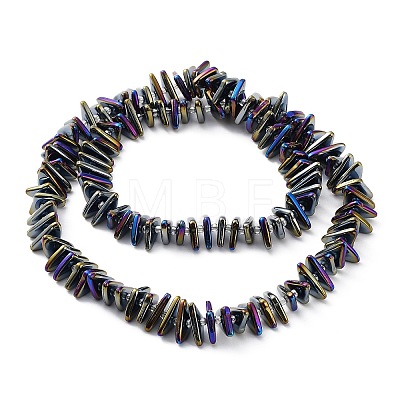 Electroplate Transparent Glass Beads Strands EGLA-R114-01F-1