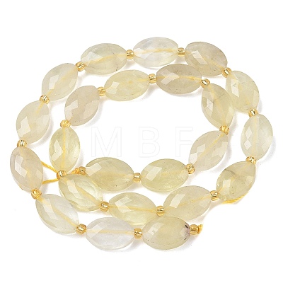 Natural Lemon Quartz(Heated)  Beads Strands G-A295-A11-01-1