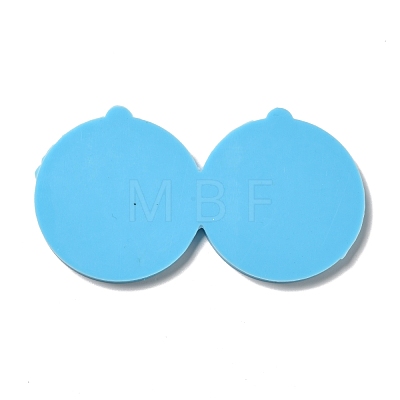 DIY Flat Round with Wave Pendant Silicone Molds DIY-I099-24-1