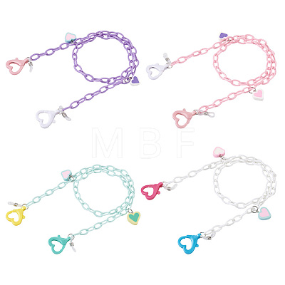 4Pcs 4 Colors Eyeglasses Chains AJEW-BY0001-03-1