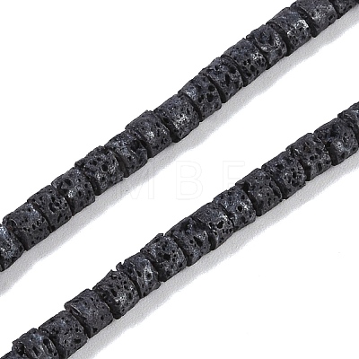 Frosted Natural Lava Rock Beads Strands G-E618-02A-1