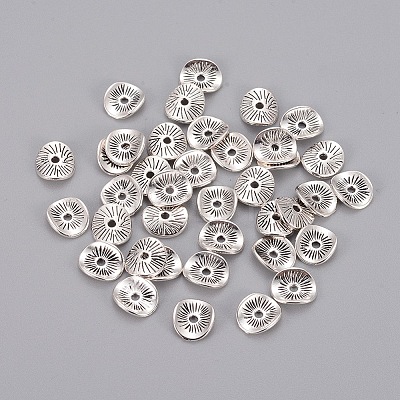 Tibetan Style Wavy Spacer Beads X-TIBEP-A11067-AS-FF-1