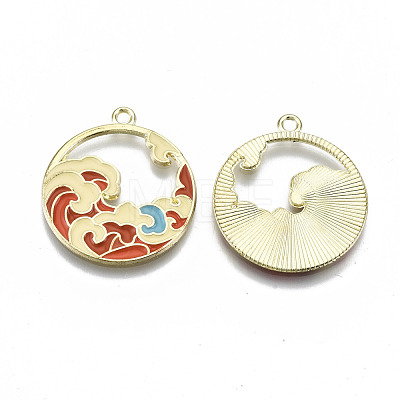 Chinese Style Alloy Pendants RESI-R431-08-RS-1