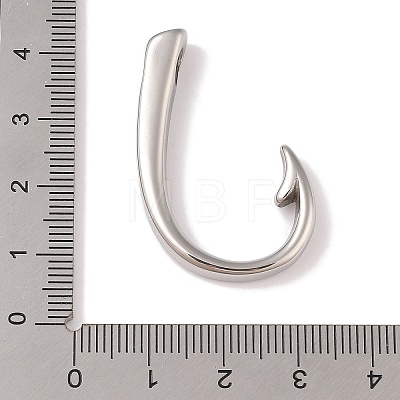 Non-Tarnish 304 Stainless Steel Hook Clasps STAS-C109-06P-1