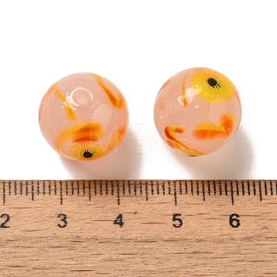 Handmade Lampwork Beads Strands LAMP-G162-08B-08-1