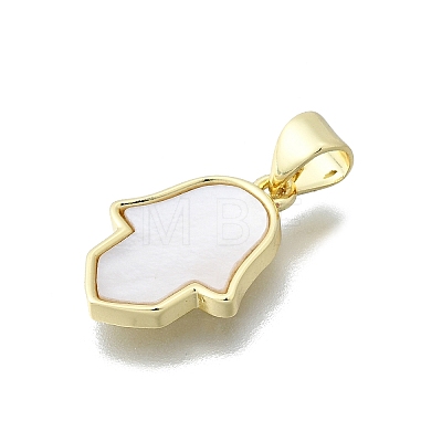 Brass Palm Pendants X-KK-V010-18G-1
