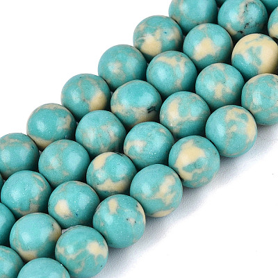 Synthetic Turquoise Beads Strands G-N364-08B-01-1