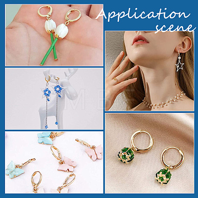 100Pcs 304 Stainless Steel Leverback Earring Findings STAS-PH0004-83-1