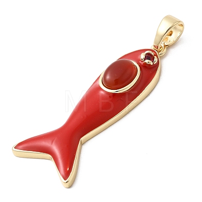Natural Carnelian(Dyed & Heated) Pendants KK-Z137-19G-02-1