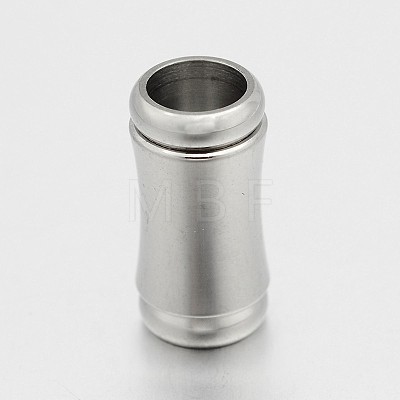 Column 304 Stainless Steel Magnetic Clasps with Glue-in Ends STAS-N061-38-1