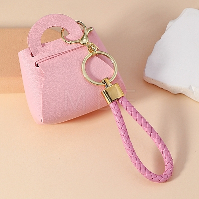 Imitation Leather Mini Tote Bag Keychain PW-WG409F5-04-1