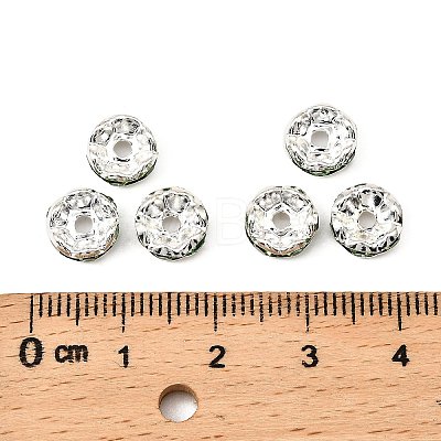 Brass Grade A Rhinestone Spacer Beads RSB030NF-10-1
