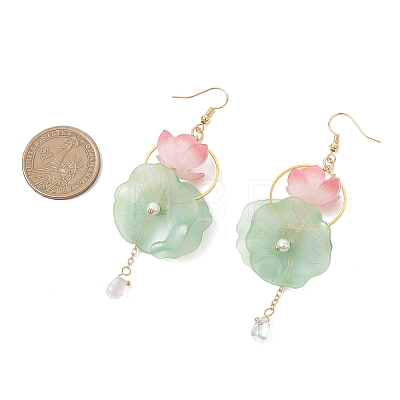 Glass & Acrylic Beads Dangle Earrings EJEW-TA00787-1