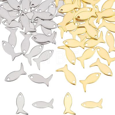 Unicraftale 60Pcs 2 Colors 304 Stainless Steel Pendants STAS-UN0029-05-1