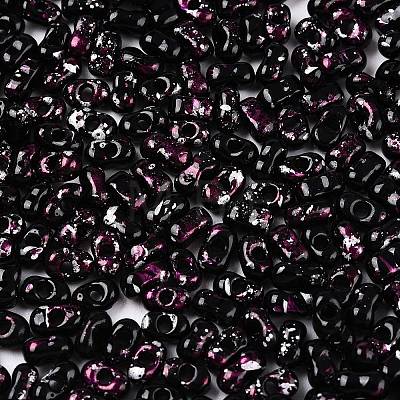 Picasso Spray Painted Glass Seed Beads SEED-T006-04-38-1