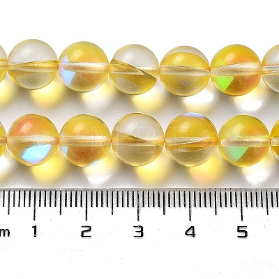 Synthetic Moonstone Beads Strands G-P528-J03-11-1