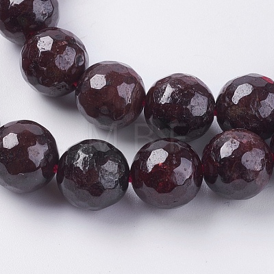 Natural Garnet Beads Strands G-G542-10mm-21-1