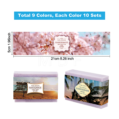 Natural Scenery Pattern Soap Paper Tag DIY-WH0399-69M-1