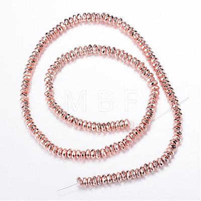 Electroplate Non-magnetic Synthetic Hematite Bead Strands G-Q465-13RG-1