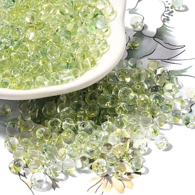 Transparent Baking Paint Glass Seed Beads SEED-P006-02B-09-1