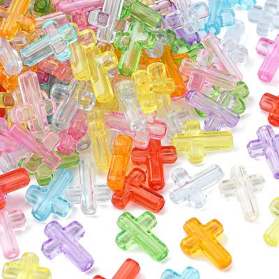 250Pcs Transparent Acrylic Beads TACR-CJ0001-54-1