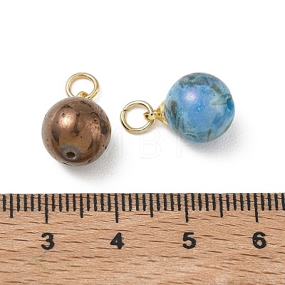 Electroplated Natural Druzy Geode Crystal Pendants PALLOY-JF05671-02-1