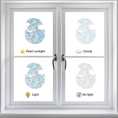 Waterproof PVC Colored Laser Stained Window Film Static Stickers DIY-WH0314-107-1