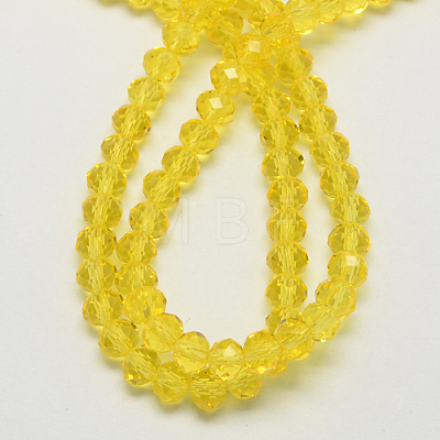 Handmade Imitate Austrian Crystal Faceted Rondelle Glass Beads X-G02YI084-1