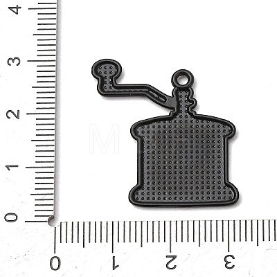 Coffee Alloy Enamel Pendants ENAM-I089-01B-07-1