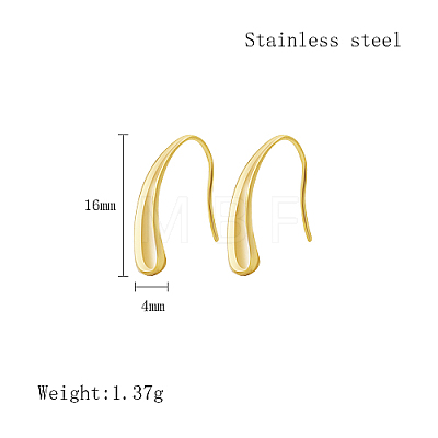 304 Stainless Steel Dangle Earrings CA7768-1-1