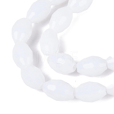 Opaque Solid Color Glass Beads Strands GLAA-N071-01A-C01-1